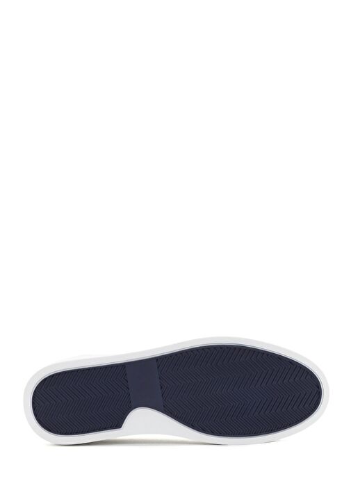 Erkek Beyaz Bağcıklı Deri Sneaker 25SFD660018 - Görsel 5