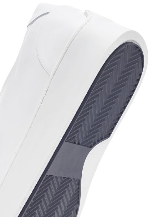 Erkek Beyaz Bağcıklı Deri Sneaker 25SFD660018 - Görsel 9
