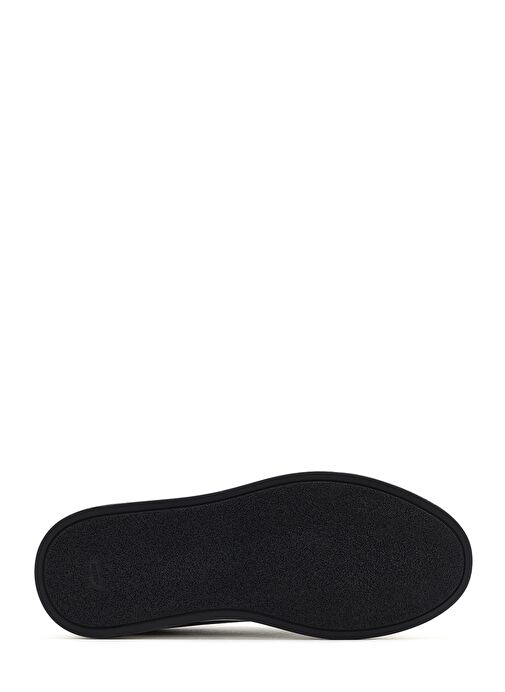 Erkek Siyah Bağcıklı Deri Sneaker 25SFD660118 - Görsel 5