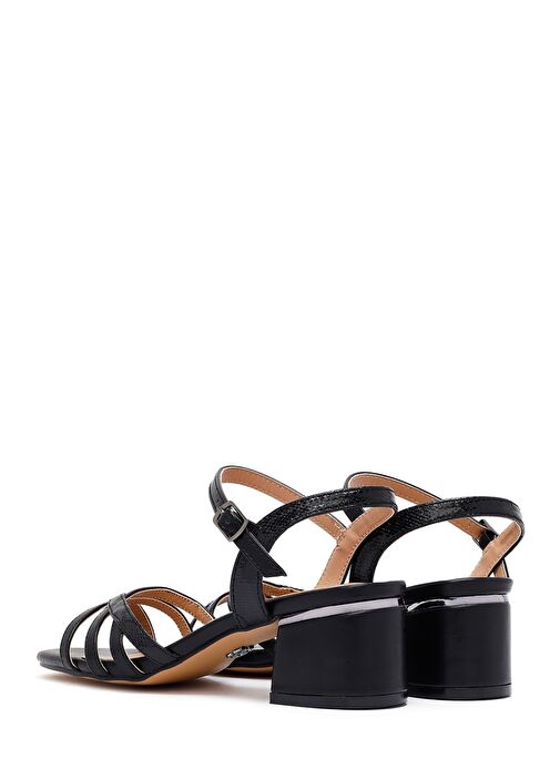 Derimod Derimod Kadın Siyah Bilekten Tokalı Kalın Topuklu Sandalet 25SFE466318 Sandalet & Terlik | Boyner Siyah - 7. görsel