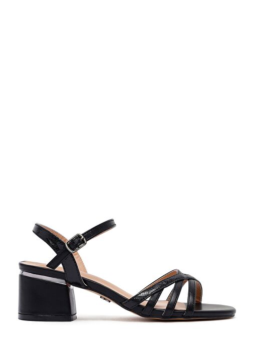 Derimod Derimod Kadın Siyah Bilekten Tokalı Kalın Topuklu Sandalet 25SFE466318 Sandalet & Terlik | Boyner Siyah - 2. görsel
