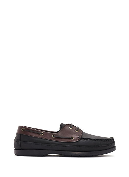 Erkek Siyah Deri Comfort Loafer 25SFD6607M2 - Görsel 2