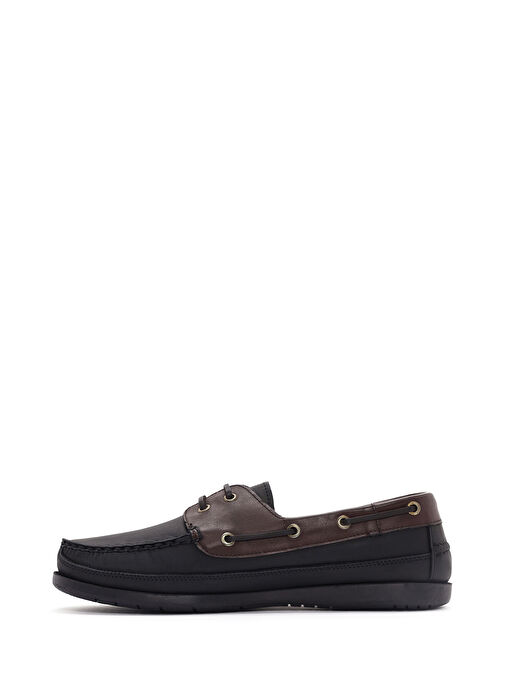 Erkek Siyah Deri Comfort Loafer 25SFD6607M2 - Görsel 3