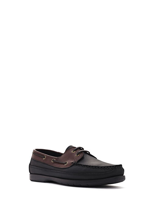Erkek Siyah Deri Comfort Loafer 25SFD6607M2 - Görsel 7