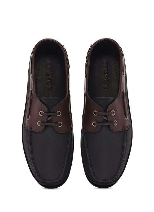 Erkek Siyah Deri Comfort Loafer 25SFD6607M2 - Görsel 8