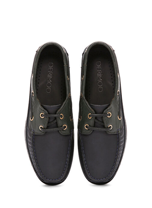 Derimod Derimod Yeşil-Lacivert Erkek Deri Loafer 25SFD6607M2 | Boyner Yeşil - 8. görsel