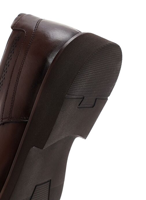 Erkek Kahverengi Bağcıklı Deri Klasik Ayakkabı 25SFD670818 - Görsel 9