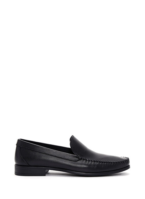 Erkek Siyah Deri Casual Loafer 25SFD754018 - Görsel 2