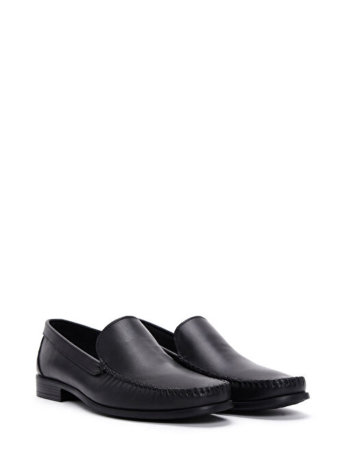 Erkek Siyah Deri Casual Loafer 25SFD754018 - Görsel 4