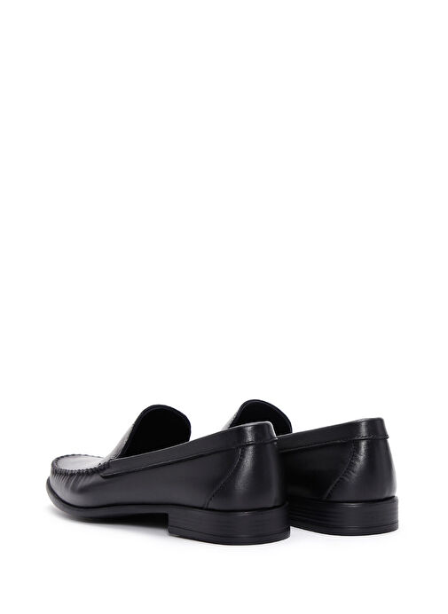 Erkek Siyah Deri Casual Loafer 25SFD754018 - Görsel 6