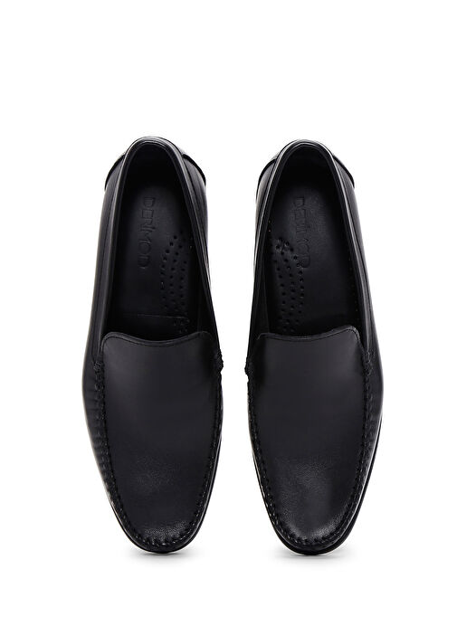 Erkek Siyah Deri Casual Loafer 25SFD754018 - Görsel 7