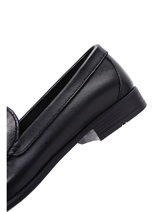 Erkek Siyah Deri Casual Loafer 25SFD754018 - Görsel 8