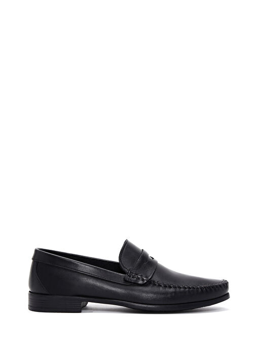 Erkek Siyah Deri Casual Loafer 25SFD754118 - Görsel 2