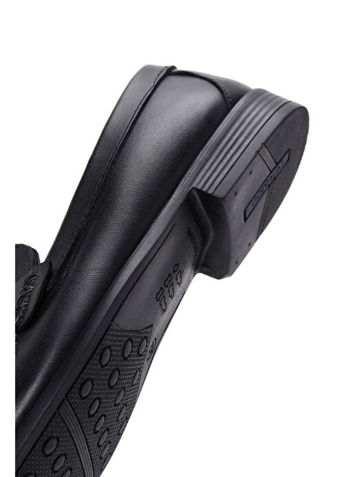 Erkek Siyah Deri Casual Loafer 25SFD754118 - Görsel 8