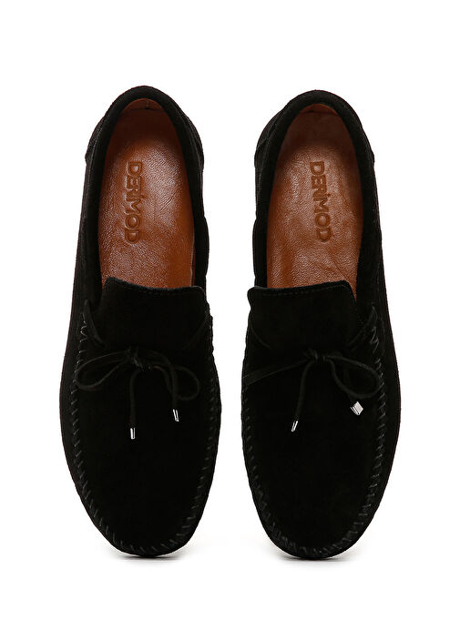 Derimod Siyah Erkek Süet Loafer 25SFD754310 - Görsel 7