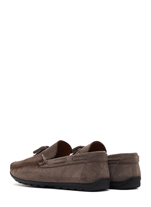 Erkek Vizon Süet Deri Casual Loafer 25SFD754310 - Görsel 6