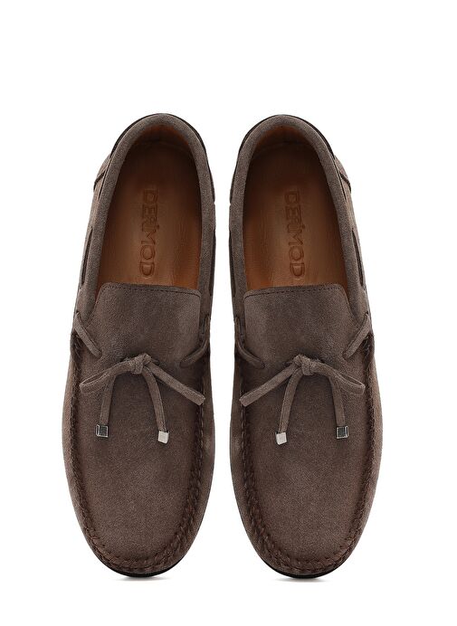Erkek Vizon Süet Deri Casual Loafer 25SFD754310 - Görsel 8