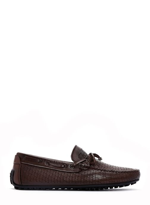 Erkek Kahverengi Deri Casual Loafer 25SFD754726 - Görsel 2