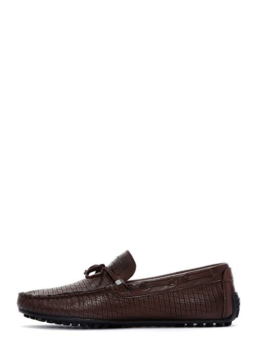 Erkek Kahverengi Deri Casual Loafer 25SFD754726 - Görsel 3