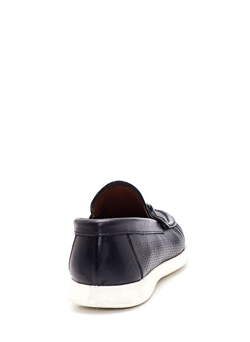 Erkek Siyah Deri Casual Loafer 25SFD7549DI - Görsel 7