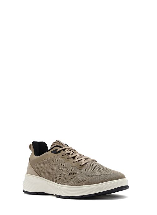 Erkek Bej Bağcıklı Kalın Tabanlı Sneaker 25SFD76016F - Görsel 7