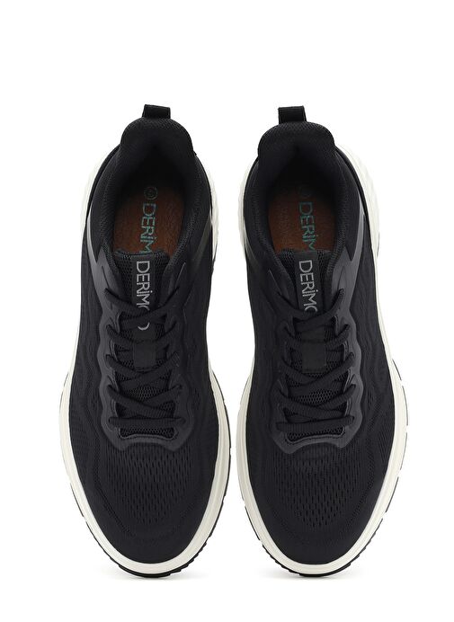 Erkek Siyah Bağcıklı Kalın Tabanlı Sneaker 25SFD76016F - Görsel 8