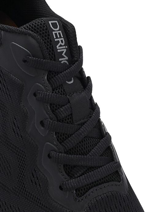 Erkek Siyah Bağcıklı Kalın Tabanlı Sneaker 25SFD76016F - Görsel 9