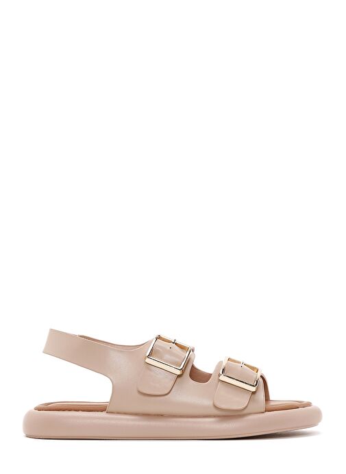 Kadın Bej Çift Tokalı Sandalet 25SFE480518 - Görsel 2