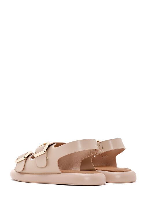 Kadın Bej Çift Tokalı Sandalet 25SFE480518 - Görsel 6