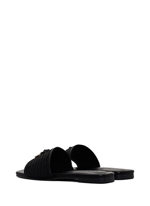 Derimod Derimod Kadın Siyah Desenli Terlik 25SFE480014 Sandalet & Terlik | Boyner Siyah - 6. görsel