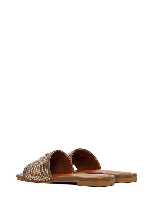 Kadın Vizon Desenli Terlik 25SFE480014 - Görsel 6