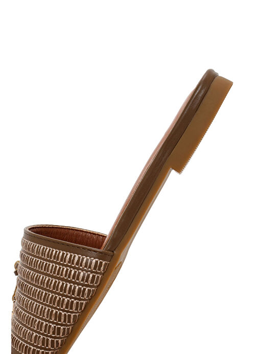 Kadın Vizon Desenli Terlik 25SFE480014 - Görsel 8