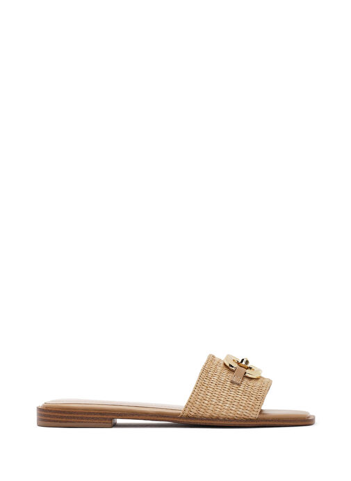 Kadın Bej Hasır Terlik 25SFE4801M7 - Görsel 2