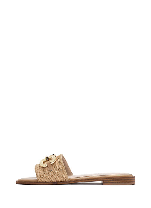 Kadın Bej Hasır Terlik 25SFE4801M7 - Görsel 3