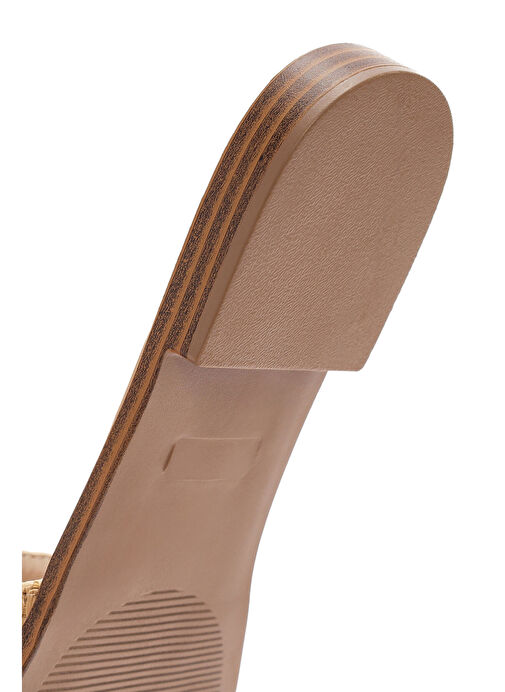 Kadın Bej Hasır Terlik 25SFE4801M7 - Görsel 9