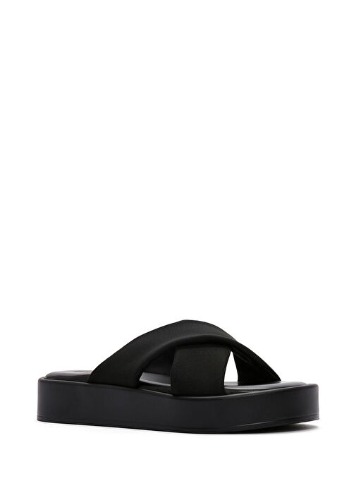 Derimod Derimod Kadın Siyah Kalın Tabanlı Terlik 25SFE48046F Sandalet & Terlik | Boyner Siyah - 7. görsel