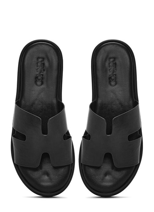 Kadın Siyah Kalın Tabanlı Terlik 25SFE480818 - Görsel 8