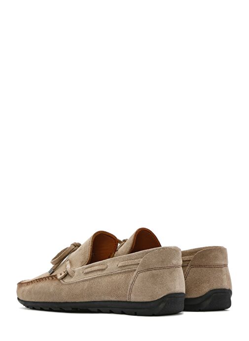 Erkek Bej Süet Deri Casual Loafer 25SFD754310 - Görsel 6