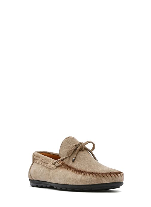 Erkek Bej Süet Deri Casual Loafer 25SFD754310 - Görsel 7