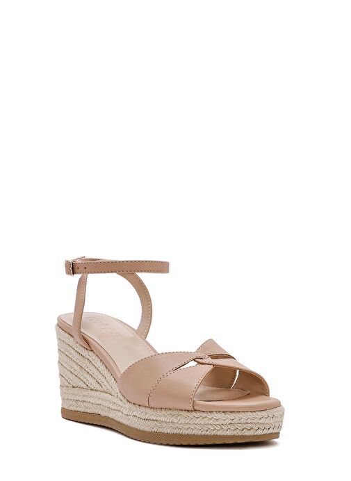 Derimod Derimod Kadın Bej Bilekten Tokalı Dolgu Topuklu Espadril Sandalet 25SFE482318 Sandalet & Terlik | Boyner Bej - 8. görsel