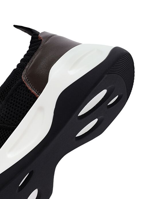 Derimod Zero Erkek Siyah Kalın Tabanlı Kumaş Sneaker 25SFD69206F - Görsel 9