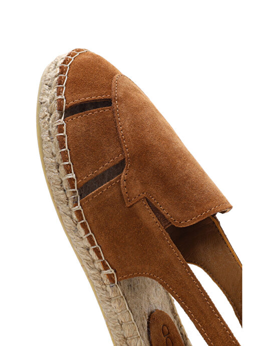 Kadın Taba Süet Deri Espadril 25SFD205110 - Görsel 8