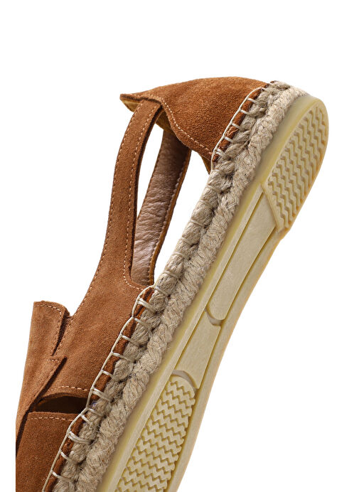 Kadın Taba Süet Deri Espadril 25SFD205110 - Görsel 9