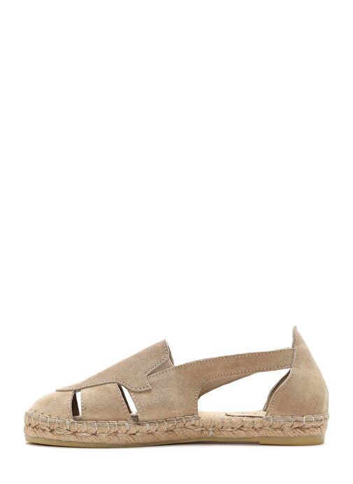 Kadın Bej Süet Deri Espadril 25SFD205110 - Görsel 3