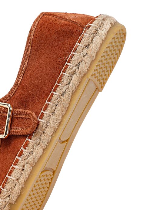 Kadın Turuncu Bantlı Süet Espadril 25SFD206810 - Görsel 9
