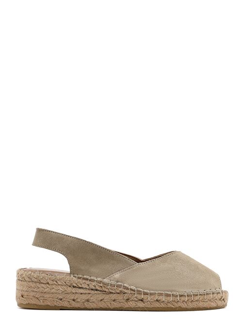 Kadın Bej Süet Espadril Sandalet 25SFD206710 - Görsel 2