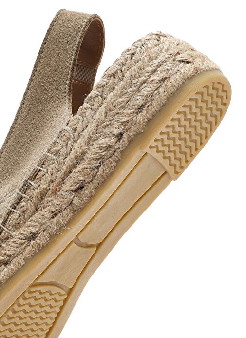 Kadın Bej Süet Espadril Sandalet 25SFD206710 - Görsel 9