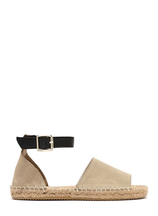 Derimod Derimod Kadın Bej Bilekten Bantlı Süet Espadril 25SFD206610 Casual Ayakkabı | Boyner Bej - 2. görsel