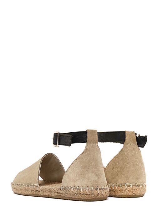 Derimod Derimod Kadın Bej Bilekten Bantlı Süet Espadril 25SFD206610 Casual Ayakkabı | Boyner Bej - 6. görsel