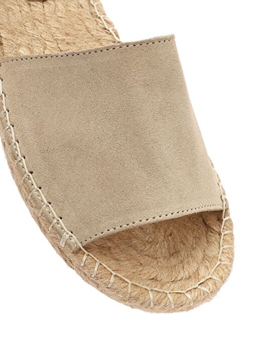 Derimod Derimod Kadın Bej Bilekten Bantlı Süet Espadril 25SFD206610 Casual Ayakkabı | Boyner Bej - 9. görsel